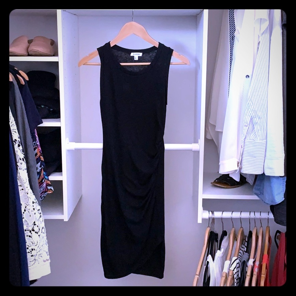 Black gather dress